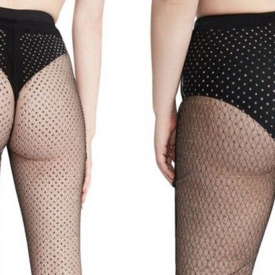 Steve Madden Women’s Sheer Rhinestone Studded Leggings Size Medium NEW